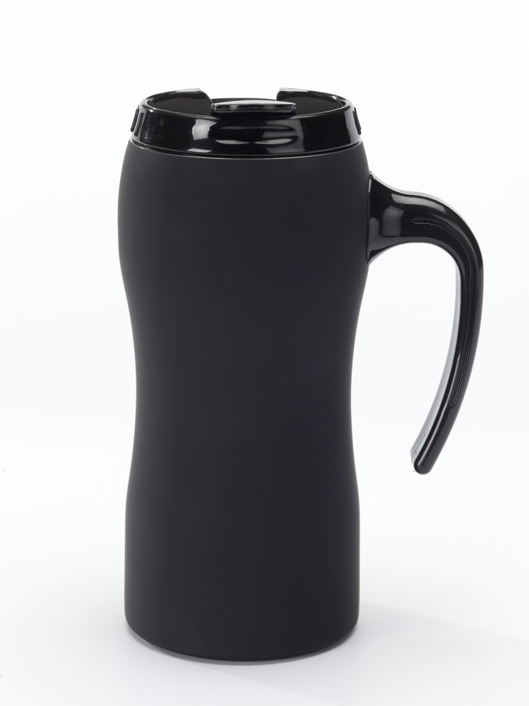 Logo trade promotional item photo of: THERMAL MUG COLORISSIMO, 500 ml, black