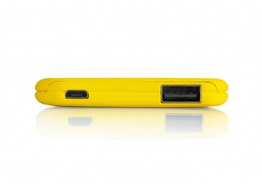 Logo trade corporate gifts picture of: RAY power bank 4000 mAh, yellow