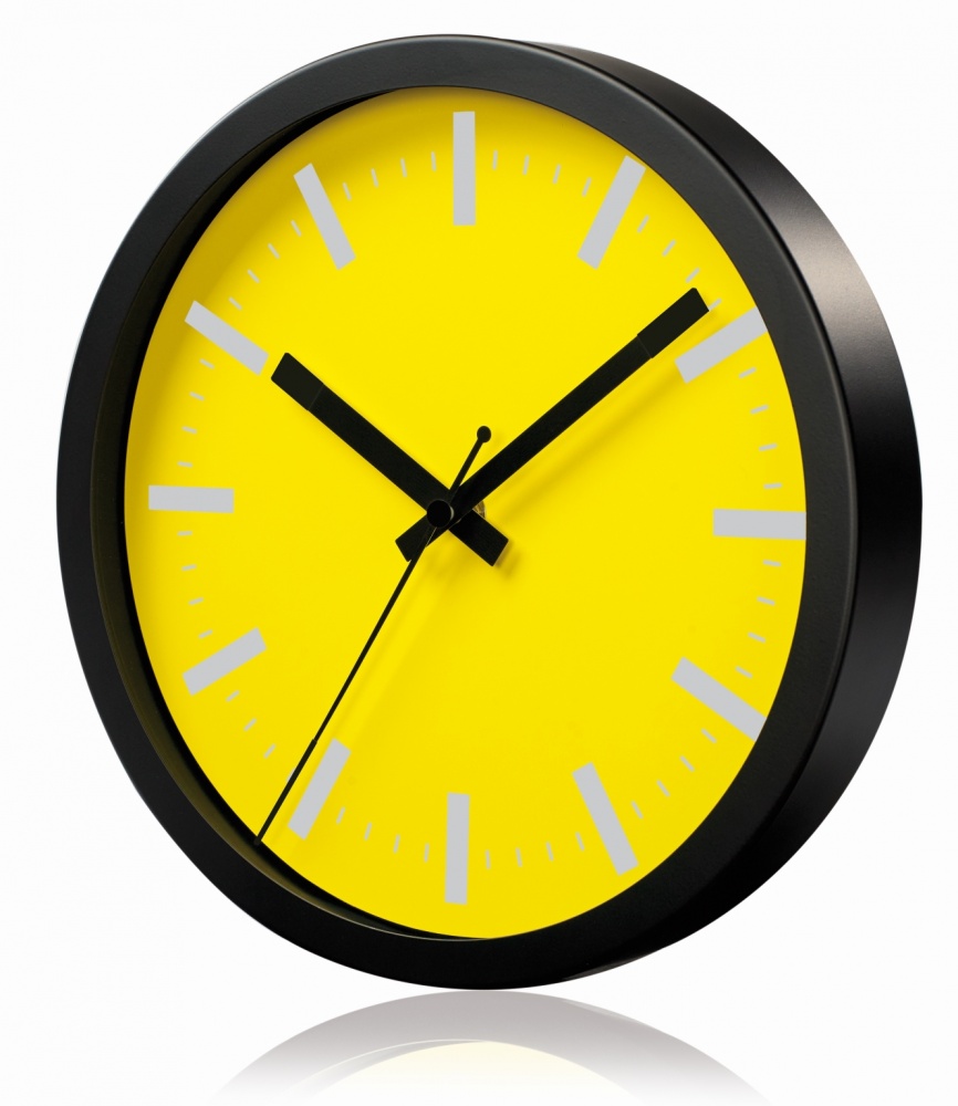 Logo trade promotional gifts picture of: WALL CLOCK SAINT-TROPEZ, yellow