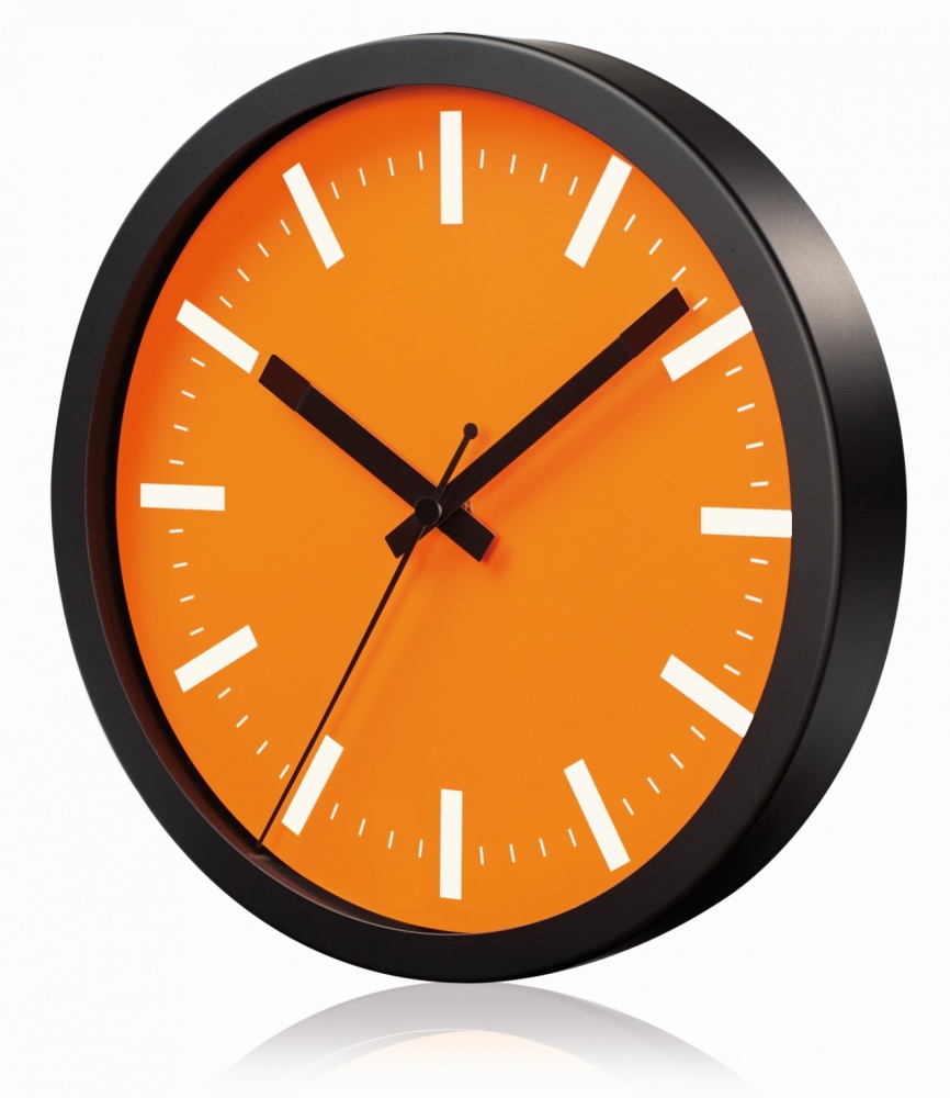 Logotrade promotional merchandise photo of: WALL CLOCK SAINT-TROPEZ, orange