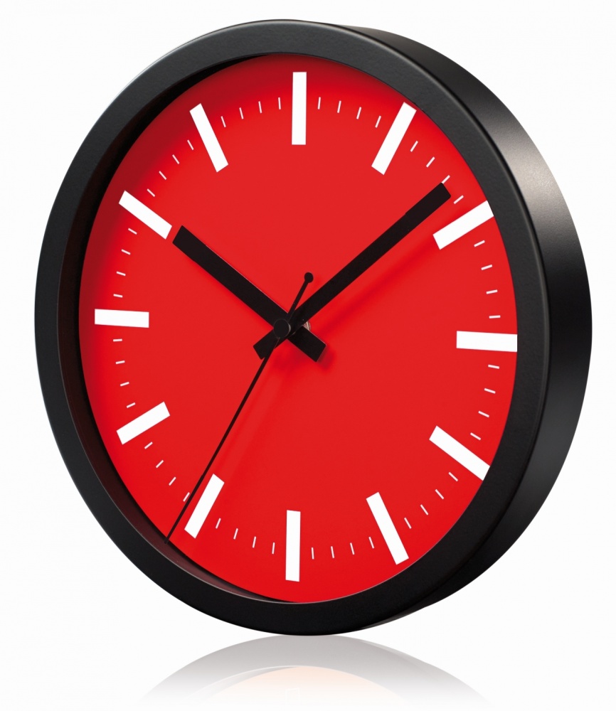 Logotrade corporate gift image of: WALL CLOCK SAINT-TROPEZ, red