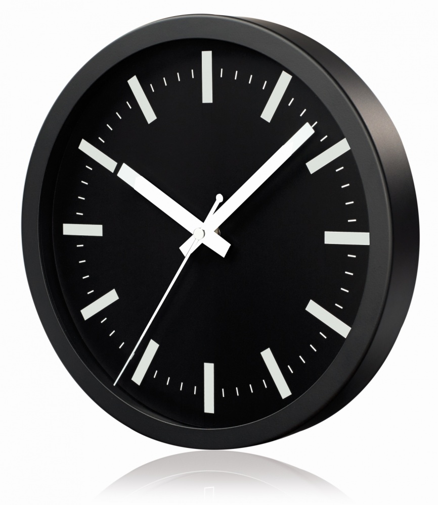 Logo trade promotional merchandise image of: WALL CLOCK SAINT-TROPEZ, black