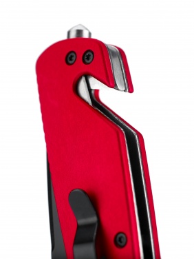 Logo trade promotional items image of: EMERGENCY CAR KNIFE EXTREME 3in1, red