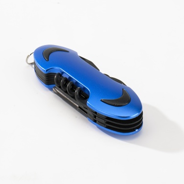 Logo trade promotional products picture of: SET COLORADO I: LED TORCH AND A POCKET KNIFE, blue