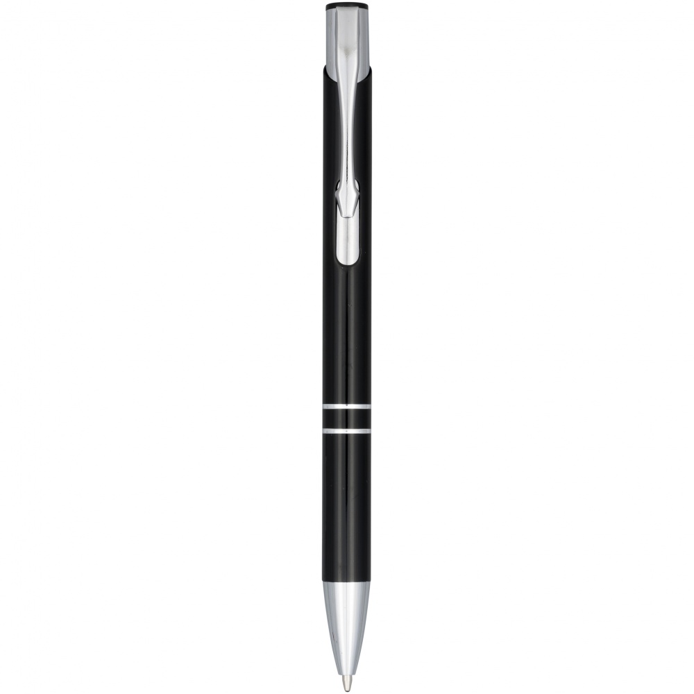 Logo trade business gifts image of: Moneta anodized ballpoint pen, black