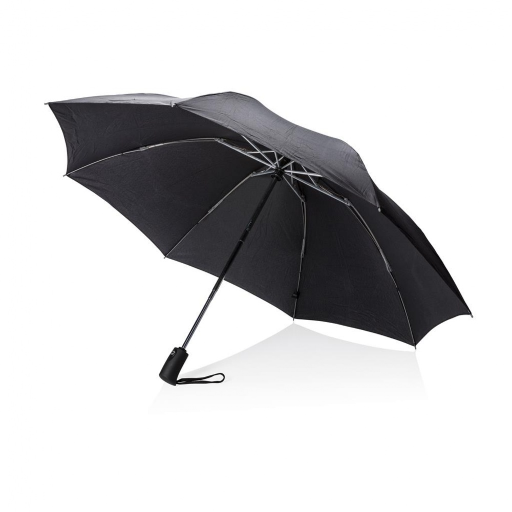 Logotrade corporate gifts photo of: Swiss Peak 23" foldable reversible umbrella, black