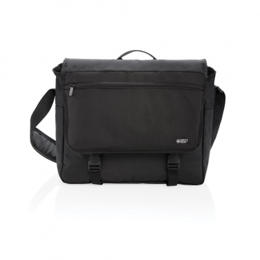 Logo trade business gift photo of: Swiss Peak RFID 15" laptop messenger bag PVC free, black