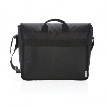 Logo trade promotional gifts image of: Swiss Peak RFID 15" laptop messenger bag PVC free, black