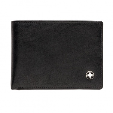 Logo trade advertising products picture of: Swiss Peak RFID anti-skimming wallet, black