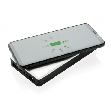 Logotrade advertising product image of: 10.000 mAh Powerbank with PD and Wireless charger, silver