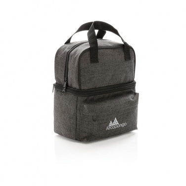 Logo trade corporate gifts picture of: Cooler bag with 2 insulated compartments, anthracite