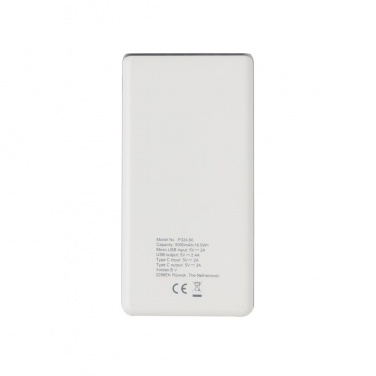 Logo trade advertising products picture of: Ultra fast 5.000 mAh powerbank, white