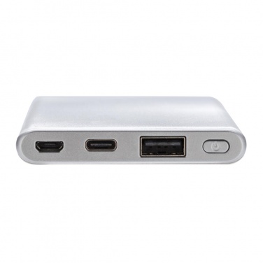 Logo trade promotional gifts picture of: Ultra fast 5.000 mAh powerbank, white