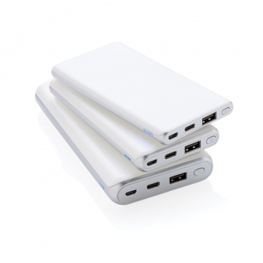 Logo trade promotional items image of: Ultra fast 5.000 mAh powerbank, white