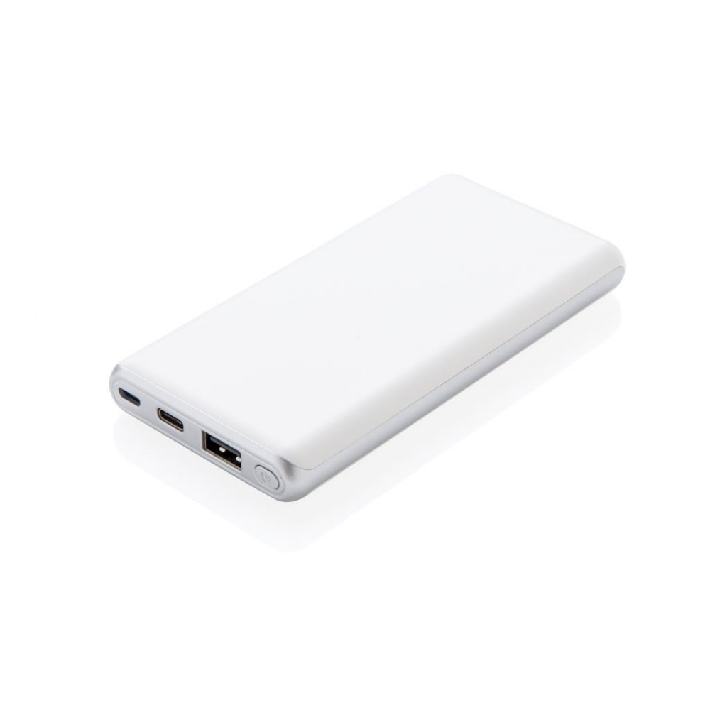 Logotrade advertising product image of: Ultra fast 10.000 mAh powerbank with PD, white