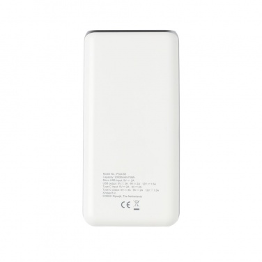 Logo trade promotional products picture of: Ultra fast 20.000 mAh powerbank with PD, white