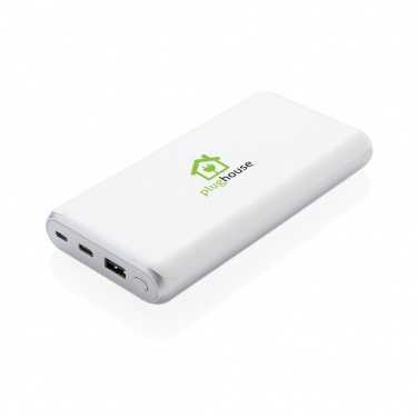 Logotrade advertising products photo of: Ultra fast 20.000 mAh powerbank with PD, white