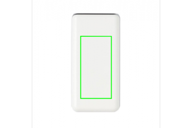 Logo trade promotional giveaways image of: Ultra fast 20.000 mAh powerbank with PD, white