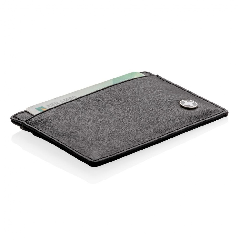 Logo trade promotional gift photo of: Swiss Peak RFID anti-skimming card holder, black