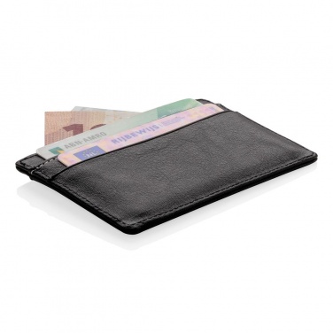 Logo trade advertising product photo of: Swiss Peak RFID anti-skimming card holder, black