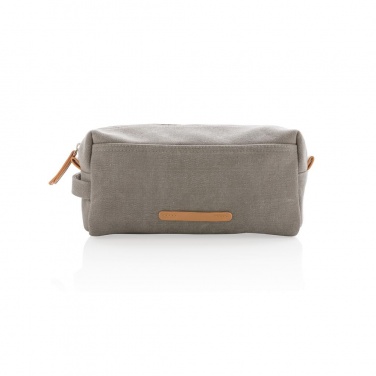 Logotrade promotional merchandise image of: Canvas toiletry bag PVC free, grey