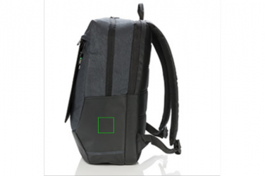 Logo trade promotional giveaways picture of: Swiss Peak eclipse solar backpack, black