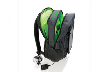 Logo trade advertising products picture of: Swiss Peak eclipse solar backpack, black