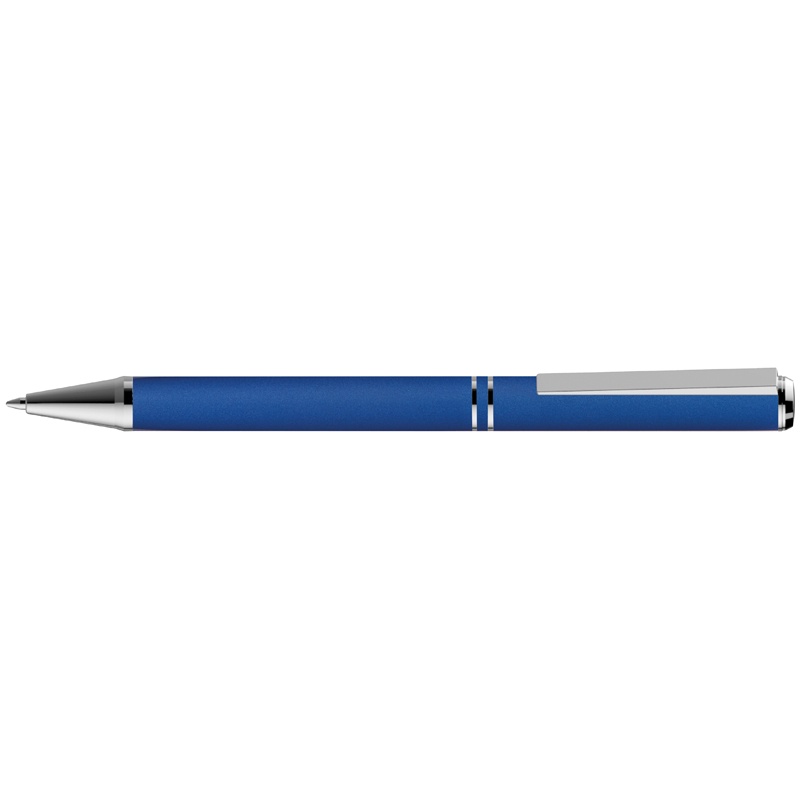 Logotrade promotional merchandise picture of: Metal ballpen with zig-zag clip, blue