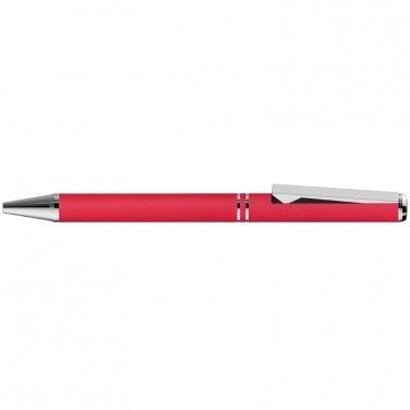 Logo trade advertising products picture of: Metal ballpen with zig-zag clip, red