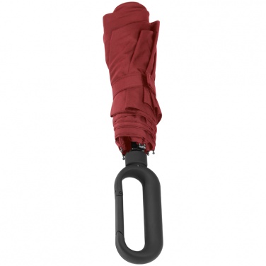 Logo trade promotional items picture of: Automatic pocket umbrella with carabiner handle, Red