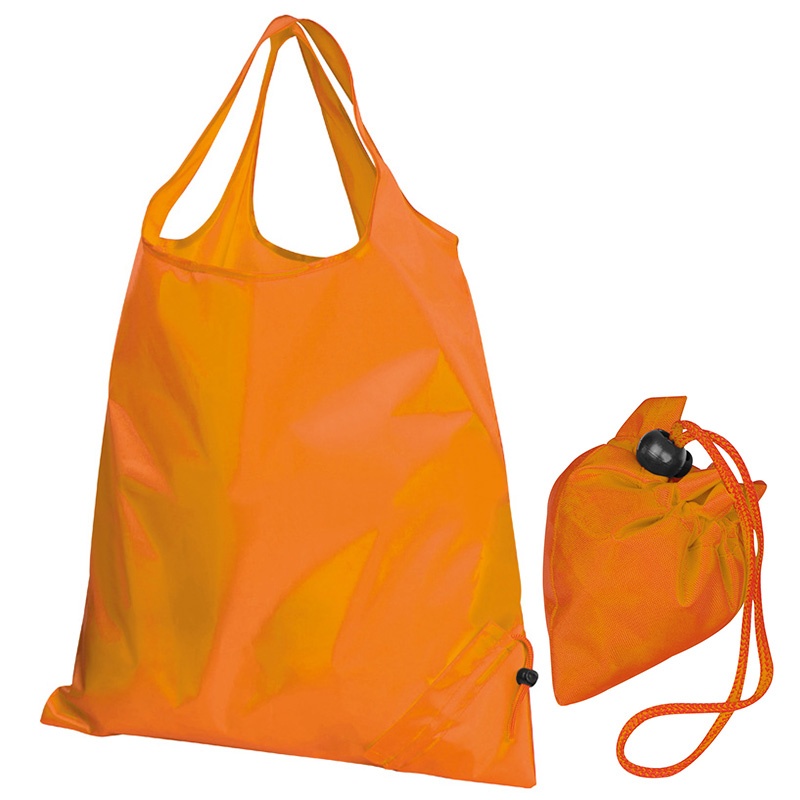 Logo trade promotional giveaway photo of: Foldable shopping bag ELDORADO, orange