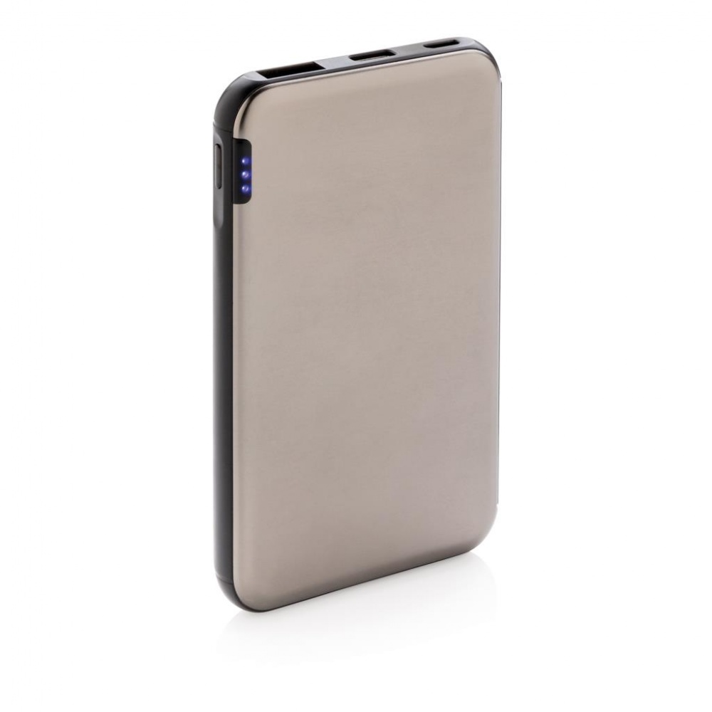 Logotrade promotional giveaway picture of: Pocket-size 5.000 mAh powerbank, grey