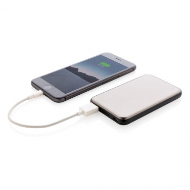 Logotrade promotional gift picture of: Pocket-size 5.000 mAh powerbank, grey