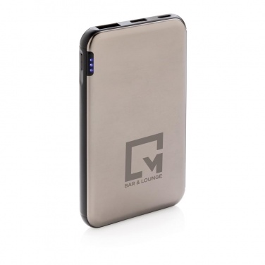 Logotrade promotional giveaway picture of: Pocket-size 5.000 mAh powerbank, grey