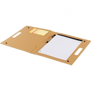 Logo trade promotional items picture of: Conference folder, notebook A4, ball pen, sticky notes, beige