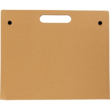 Logo trade promotional items image of: Conference folder, notebook A4, ball pen, sticky notes, beige