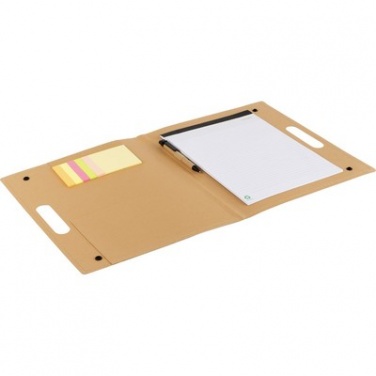 Logotrade promotional merchandise photo of: Conference folder, notebook A4, ball pen, sticky notes, beige