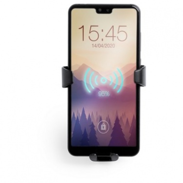 Logo trade promotional merchandise photo of: Mobile phone holder for car, wireless charger