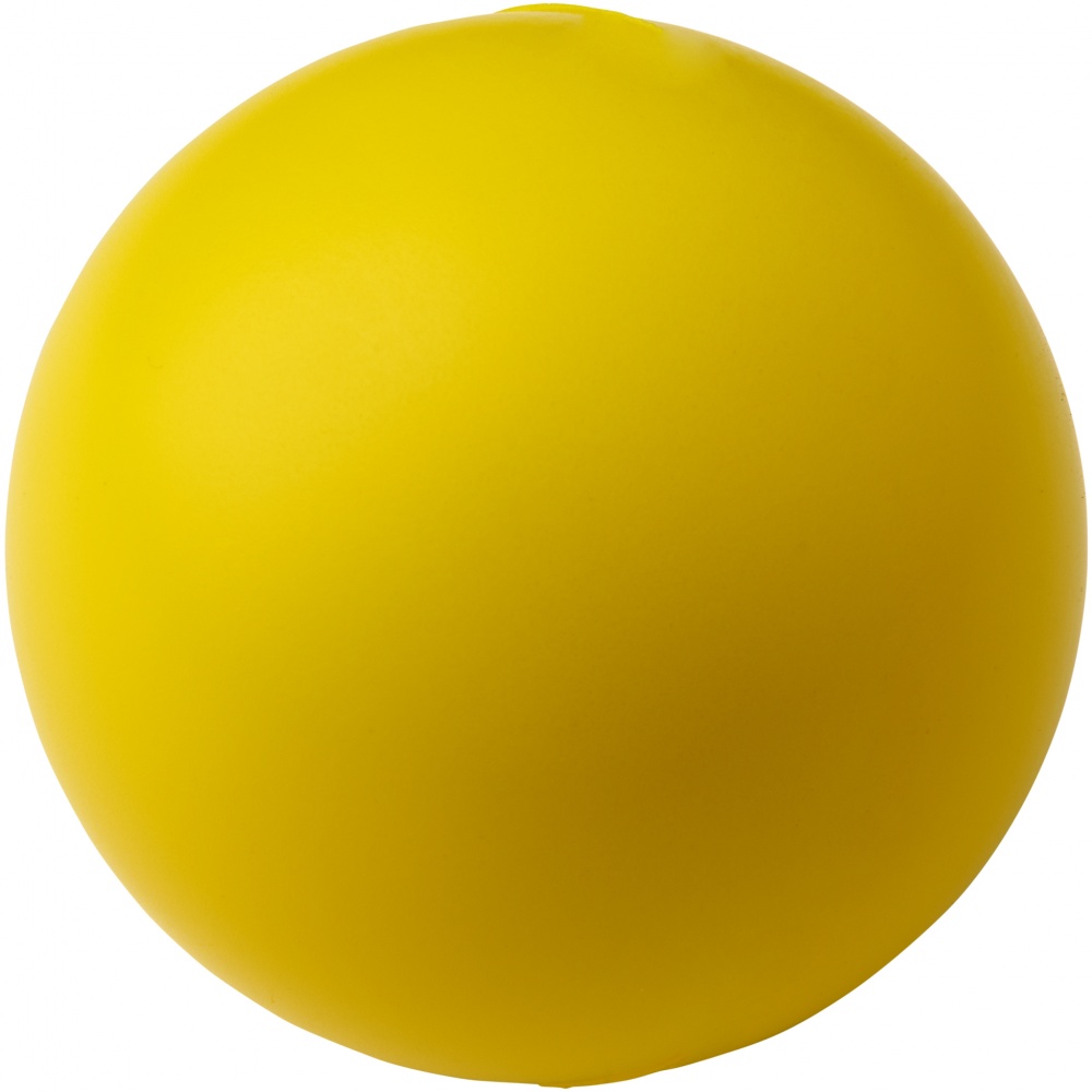 Logo trade promotional products image of: Cool round stress reliever, yellow