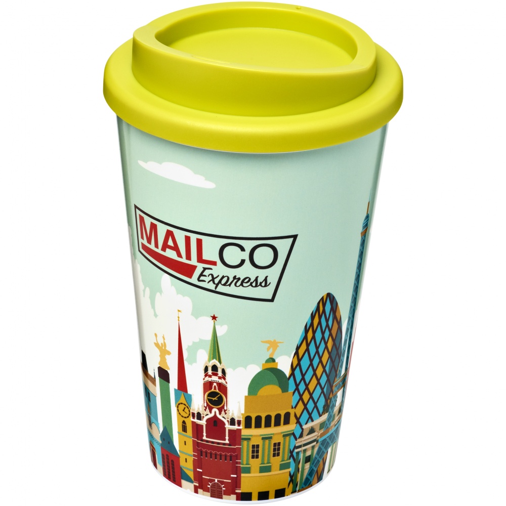 Logo trade corporate gift photo of: Brite-Americano® 350 ml insulated tumbler, yellow