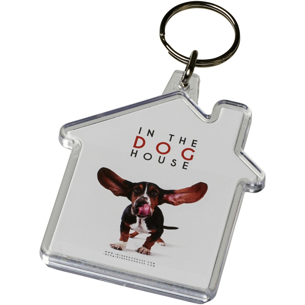 Logo trade promotional product photo of: Combo house-shaped keychain