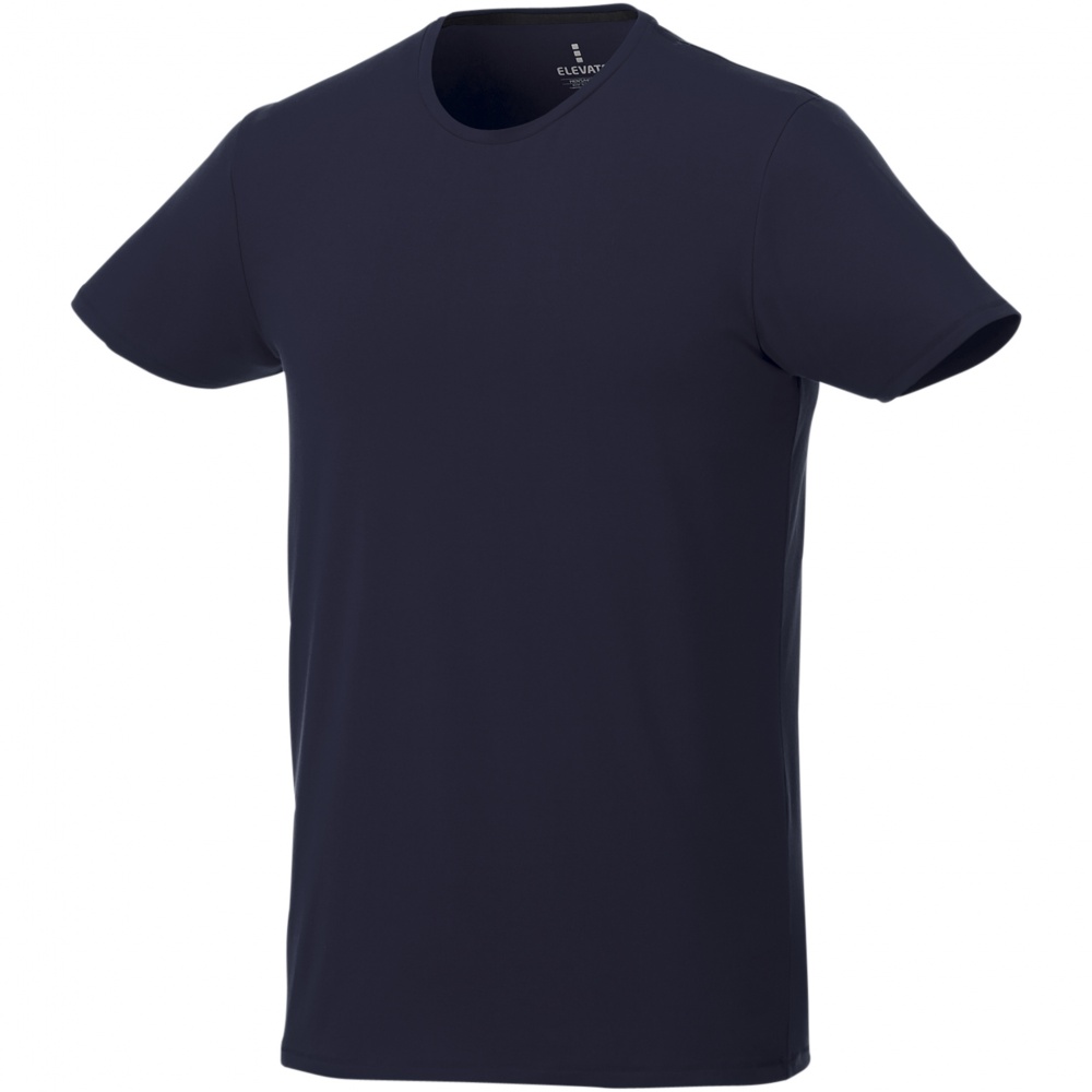 Logo trade advertising products picture of: Balfour short sleeve men's organic t-shirt, navy