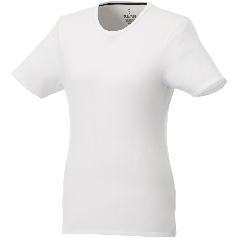 Logo trade promotional gift photo of: Balfour short sleeve women's organic t-shirt, White