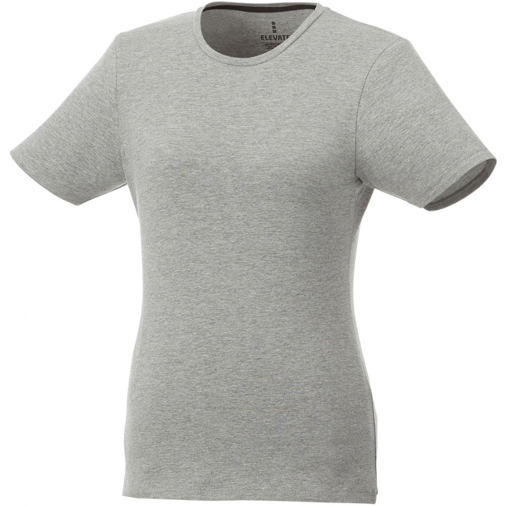 Logo trade promotional products image of: Balfour short sleeve women's organic t-shirt, Grey