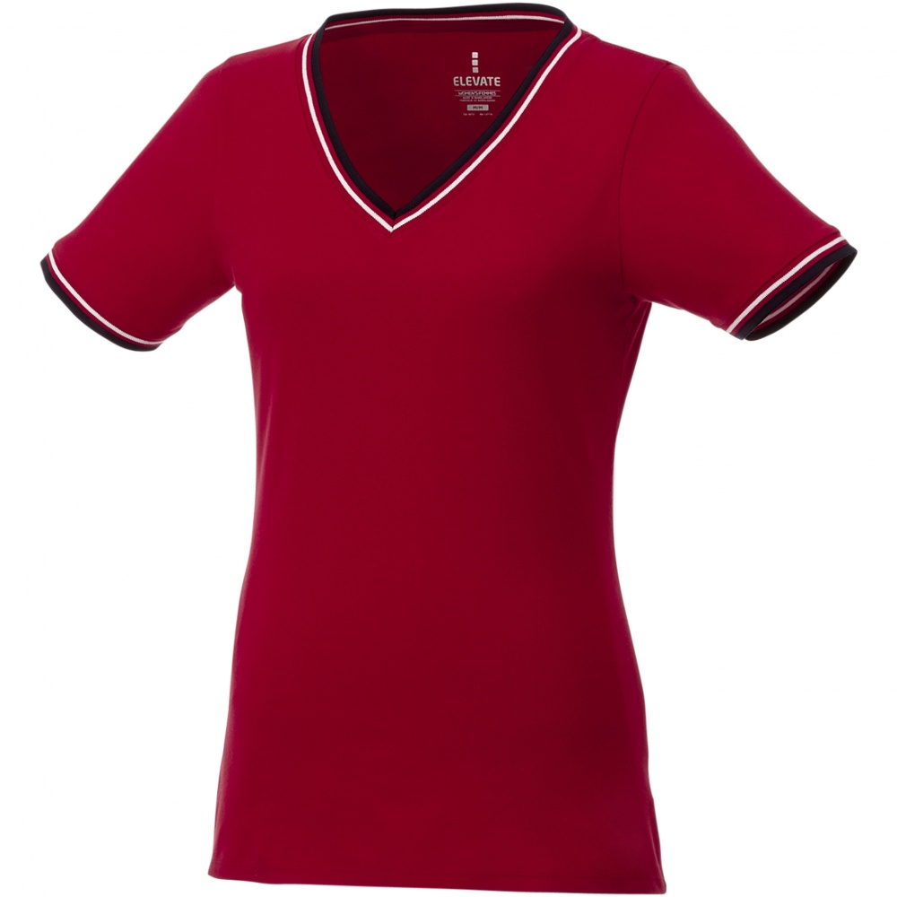 Logotrade promotional item image of: Elbert short sleeve women's pique t-shirt, red