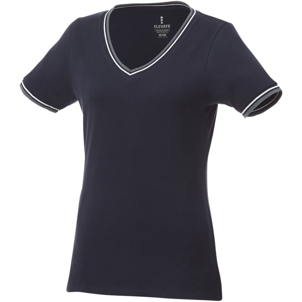 Logo trade promotional giveaways picture of: Elbert short sleeve women's pique t-shirt, dark blue