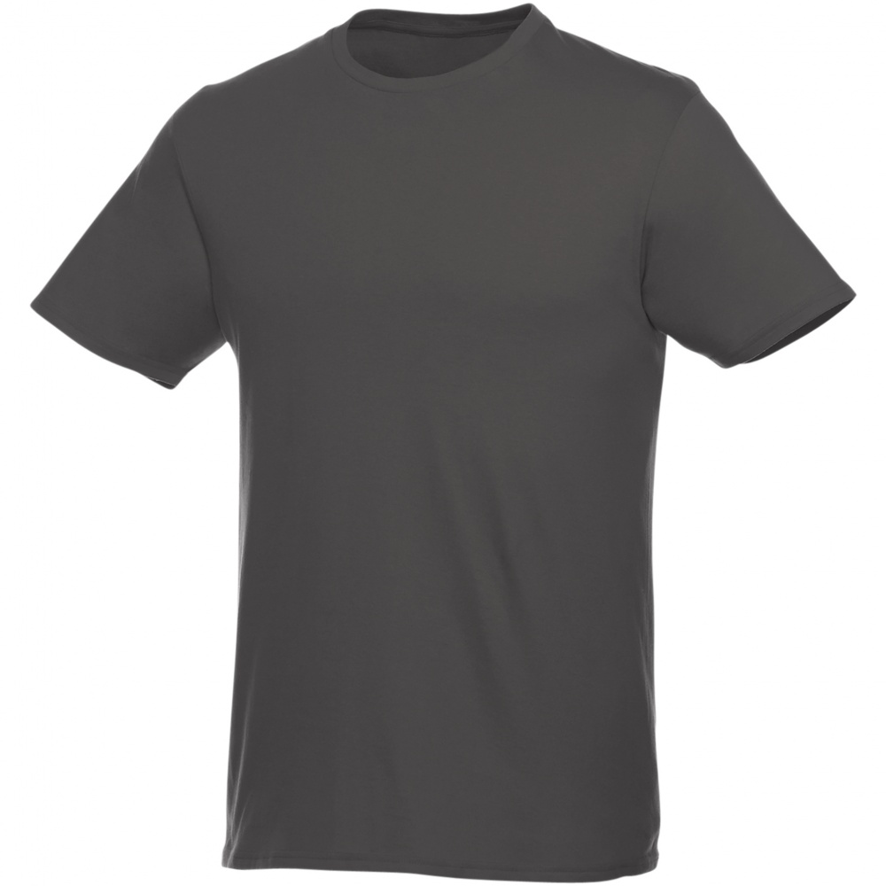 Logo trade corporate gifts image of: Heros short sleeve unisex t-shirt, grey