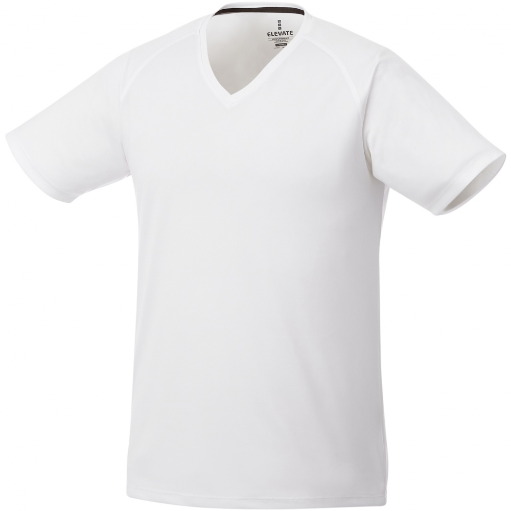 Logotrade promotional item image of: Amery men's cool fit v-neck shirt, white