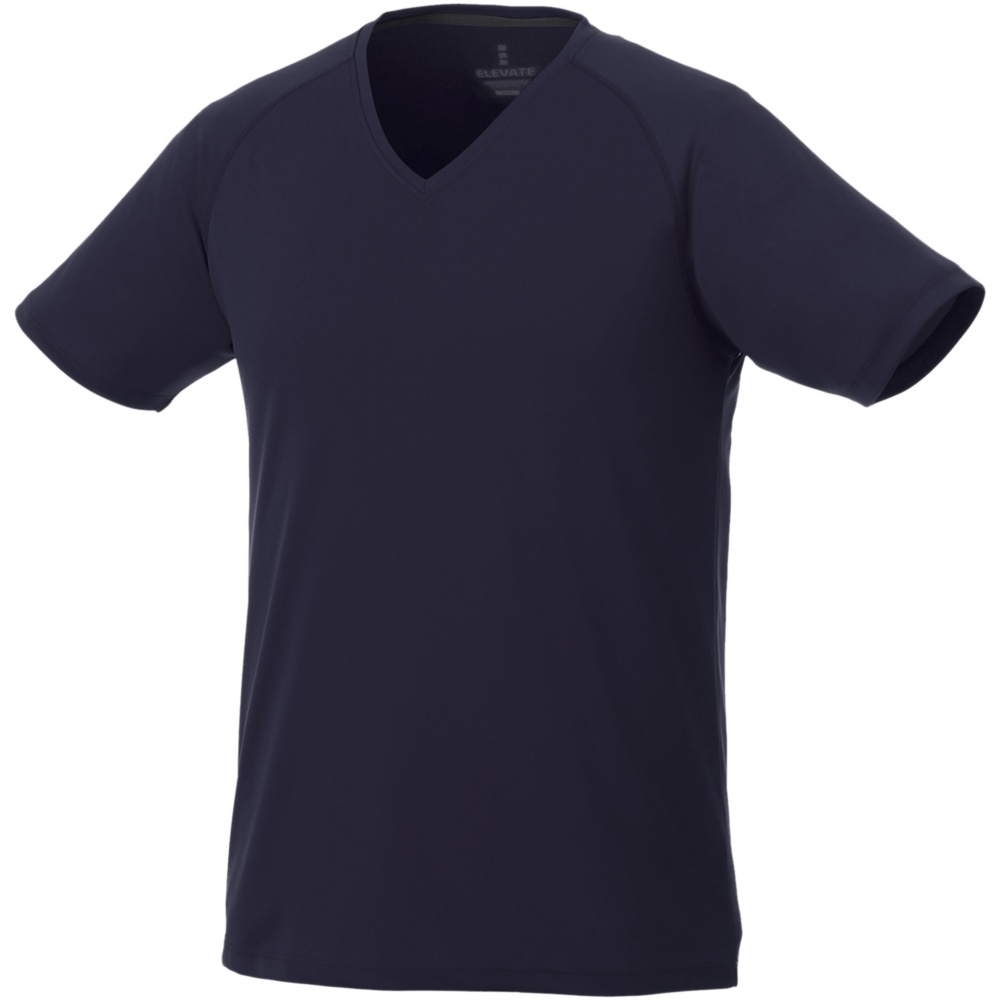 Logo trade promotional products picture of: Amery men's cool fit v-neck shirt, navy