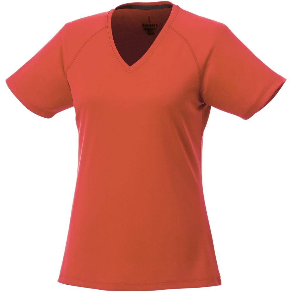 Logo trade advertising products image of: Amery women's cool fit v-neck shirt, orange